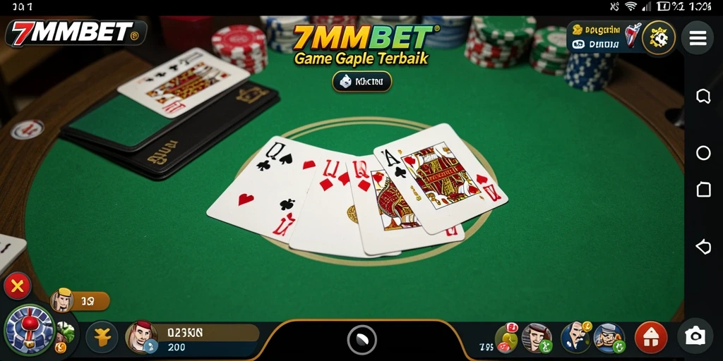 Tampilan seru permainan Gaple di 7MMBET.