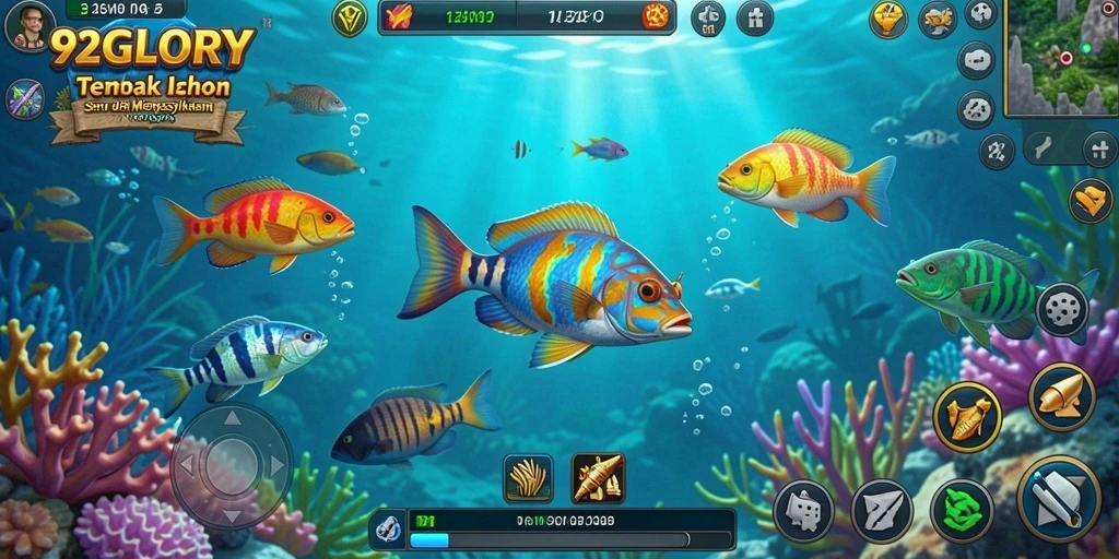 Gameplay seru menembak ikan di 92GLORY.