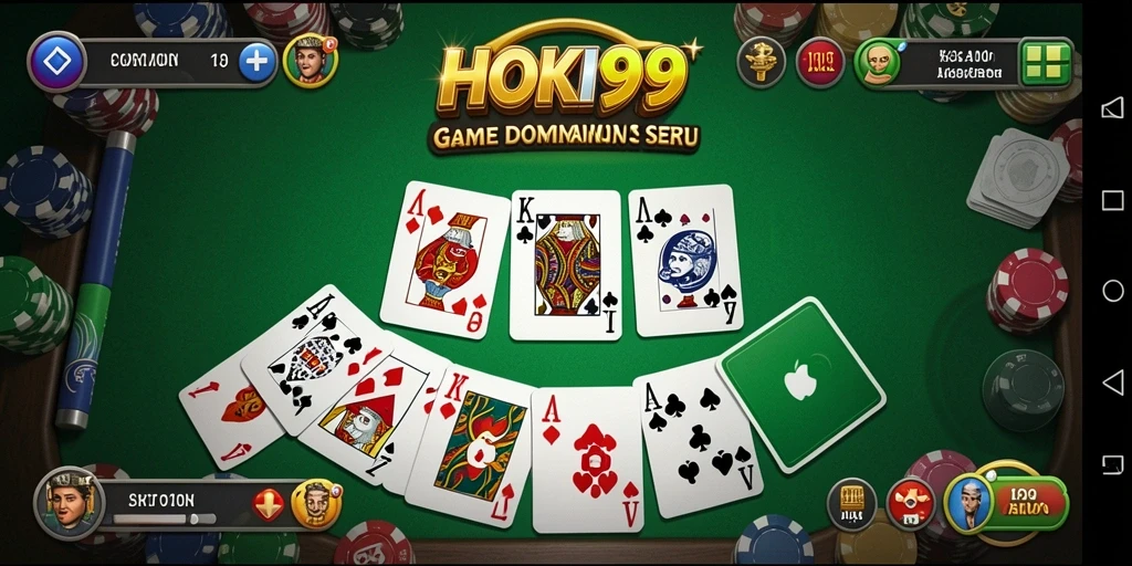 Tampilan gameplay yang menarik dalam HOKI99 dengan domino colorful