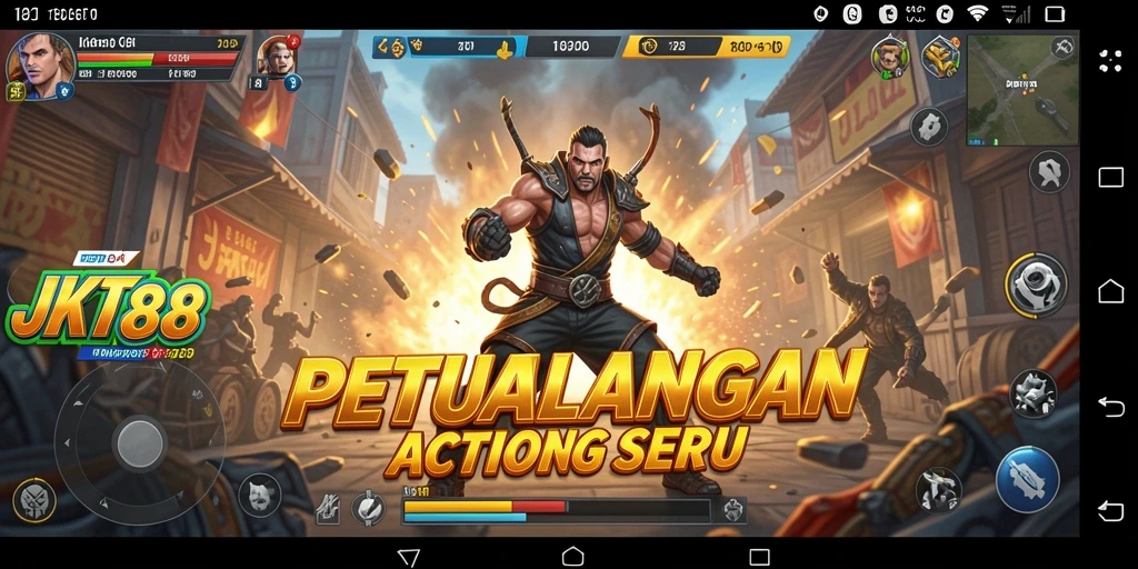Tampilan gameplay JKT88 yang penuh aksi dan petualangan.