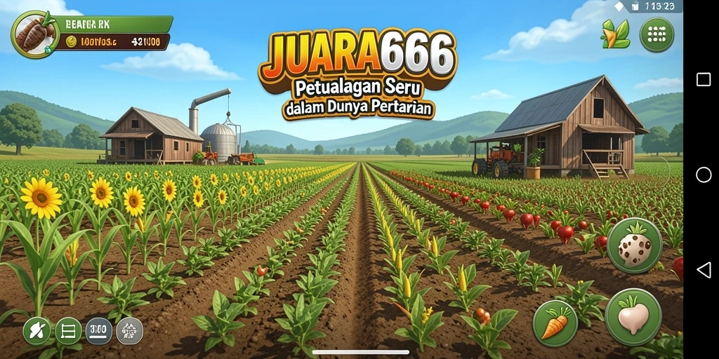 Tampilan gameplay JUARA666 yang menarik dalam dunia pertanian.