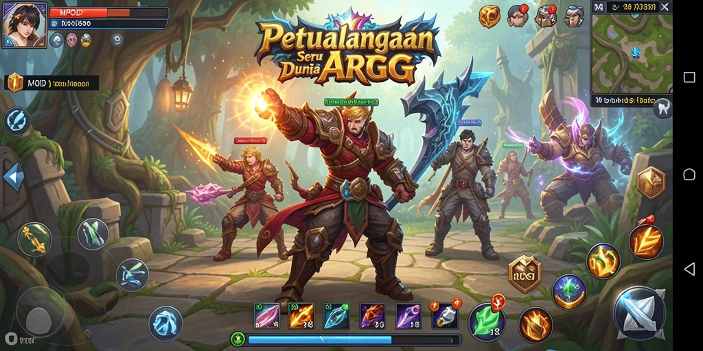 Tampilan gameplay MPOID yang menarik dan mendebarkan dalam aksi ARPG.