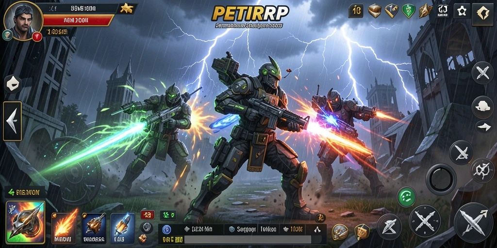 Screenshot gameplay PETIRRP yang mendebarkan dalam aksi strategi.