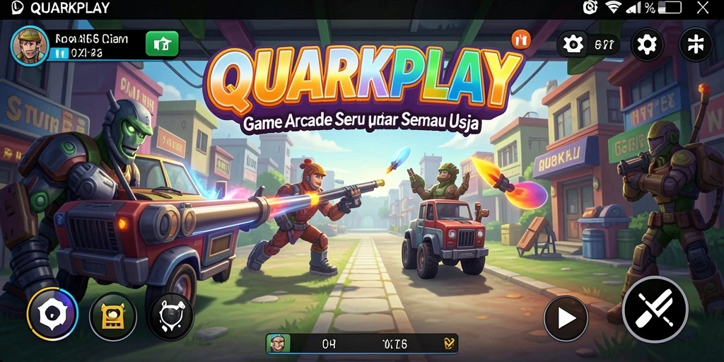 Tampilan antarmuka gameplay QUARKPLAY yang memukau dan menarik perhatian.