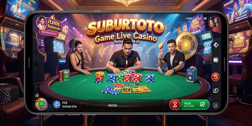 Screenshot SUBURTOTO menampilkan suasana gameplay Live Casino yang menarik.