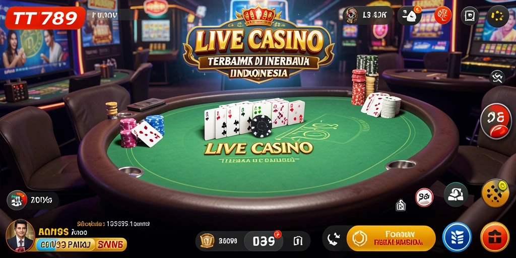 Tampilan gameplay Live Casino TT789 yang mengesankan dan interaktif.