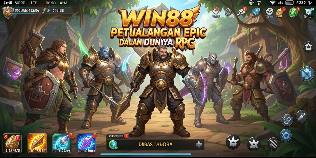Screenshot gameplay WIN88 menampilkan pertarungan seru dalam dunia RPG.