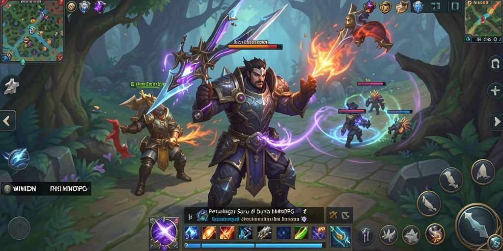 Screenshot gameplay WINIDN menunjukkan aksi seru di dunia MMORPG.